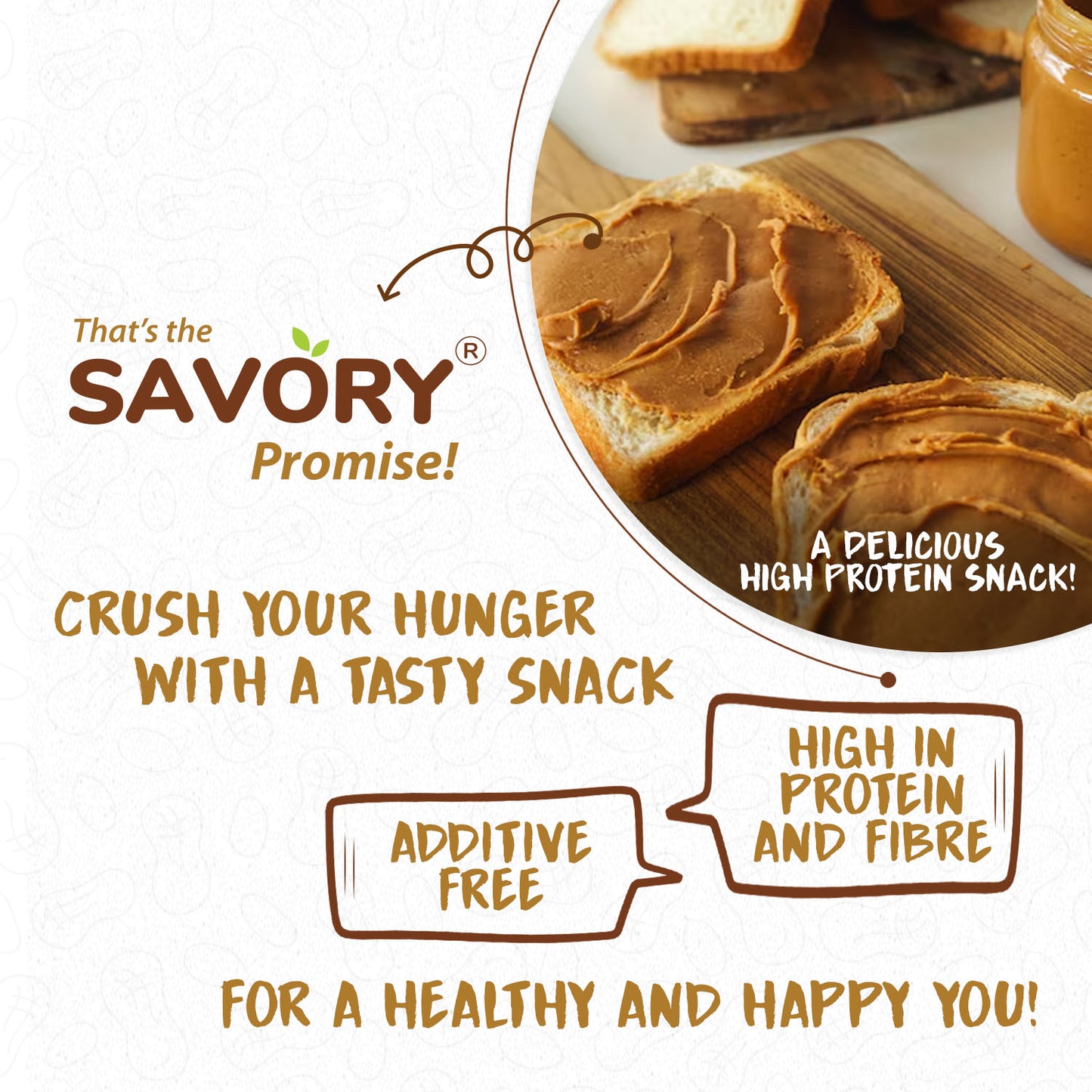 Savory Chocolate Crispy High Protein Peanut Butter (500g)