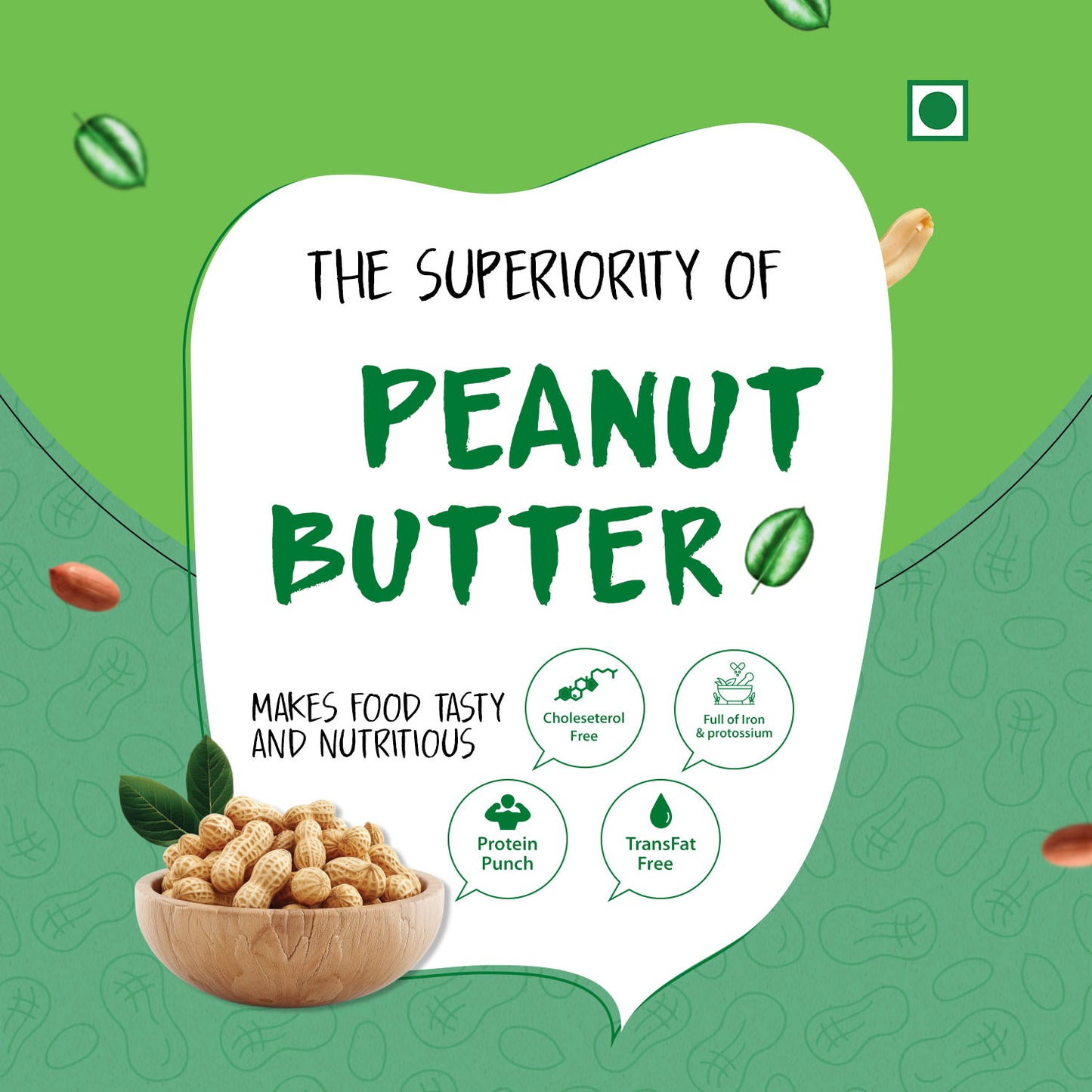 Savory Natural Smooth High Protein Peanut Butter (500g)