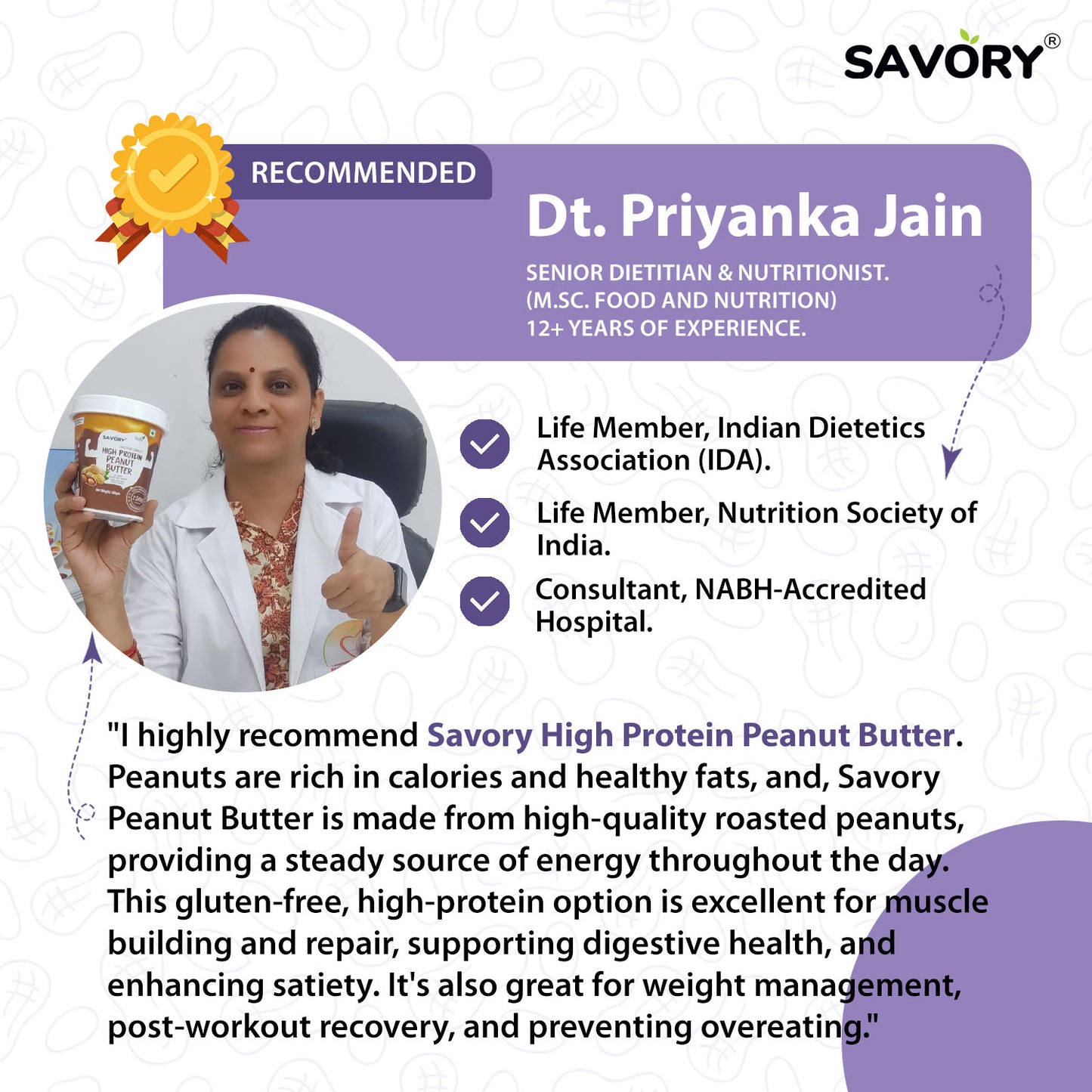 Savory Original Smooth High Protein Peanut Butter (1.2kg)