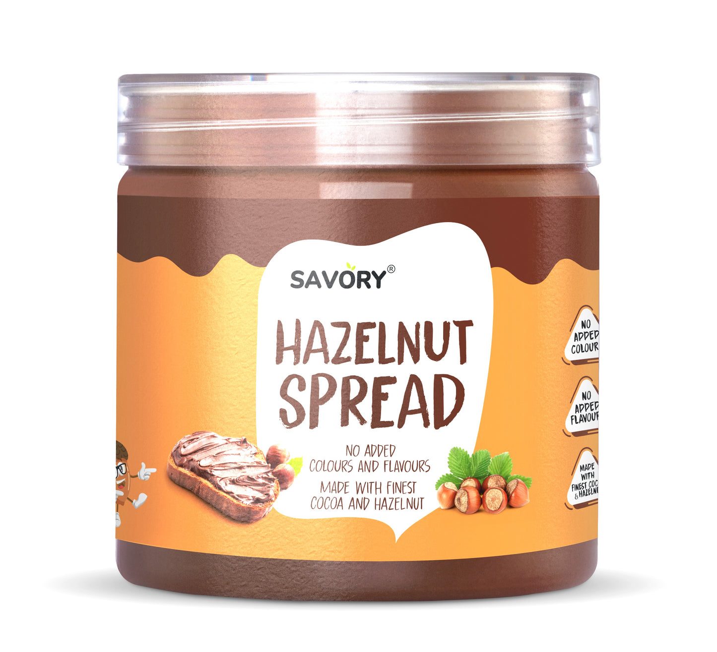 Savory Chocolate Hazelnut Spread (400g) | Made with Finest Cocoa and Hazelnuts