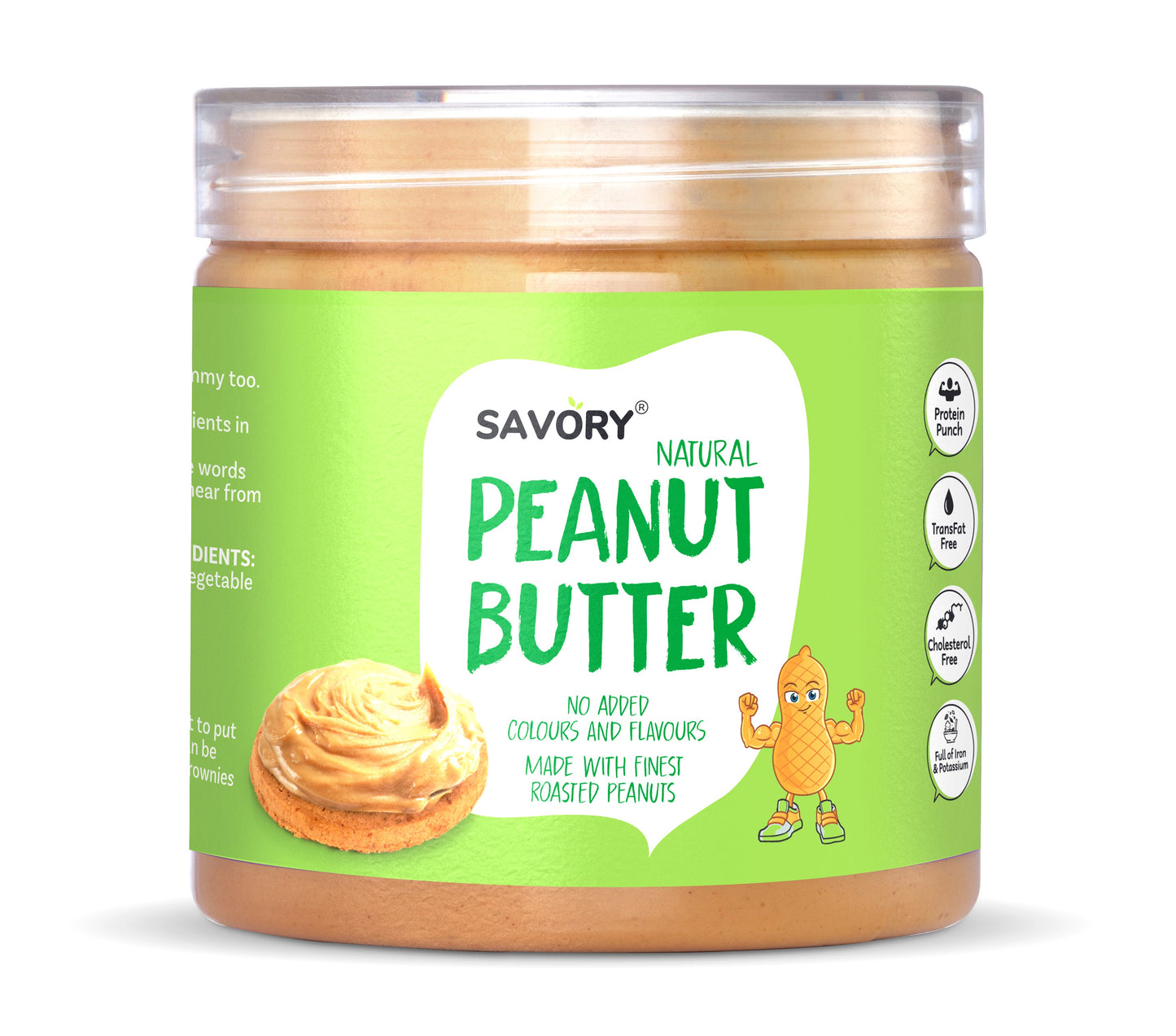 Savory Natural Unsweetened Peanut Butter (400g)