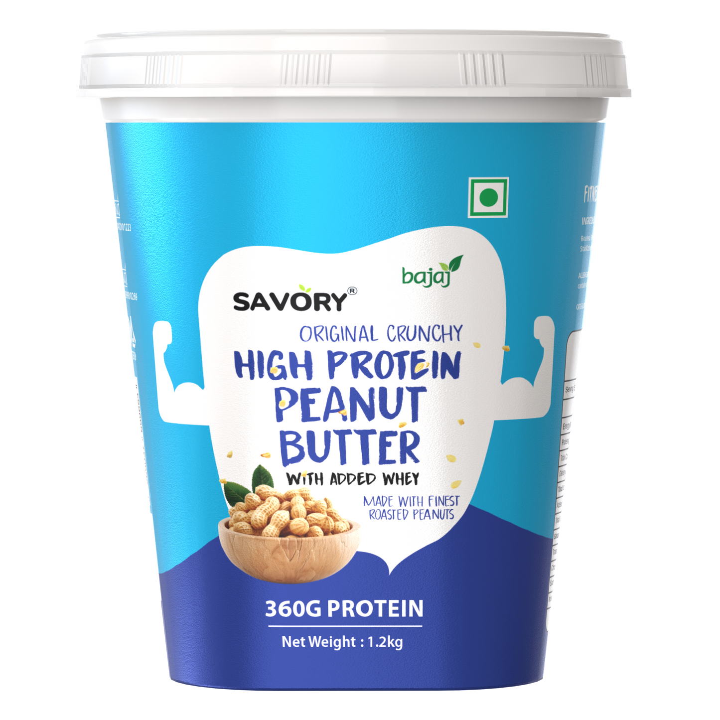Savory Original Crunchy High Protein Peanut Butter (1.2kg)