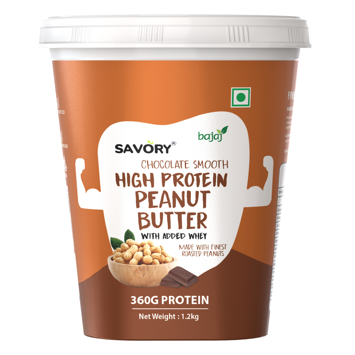 Savory Chocolate Smooth High Protein Peanut Butter (1.2kg)