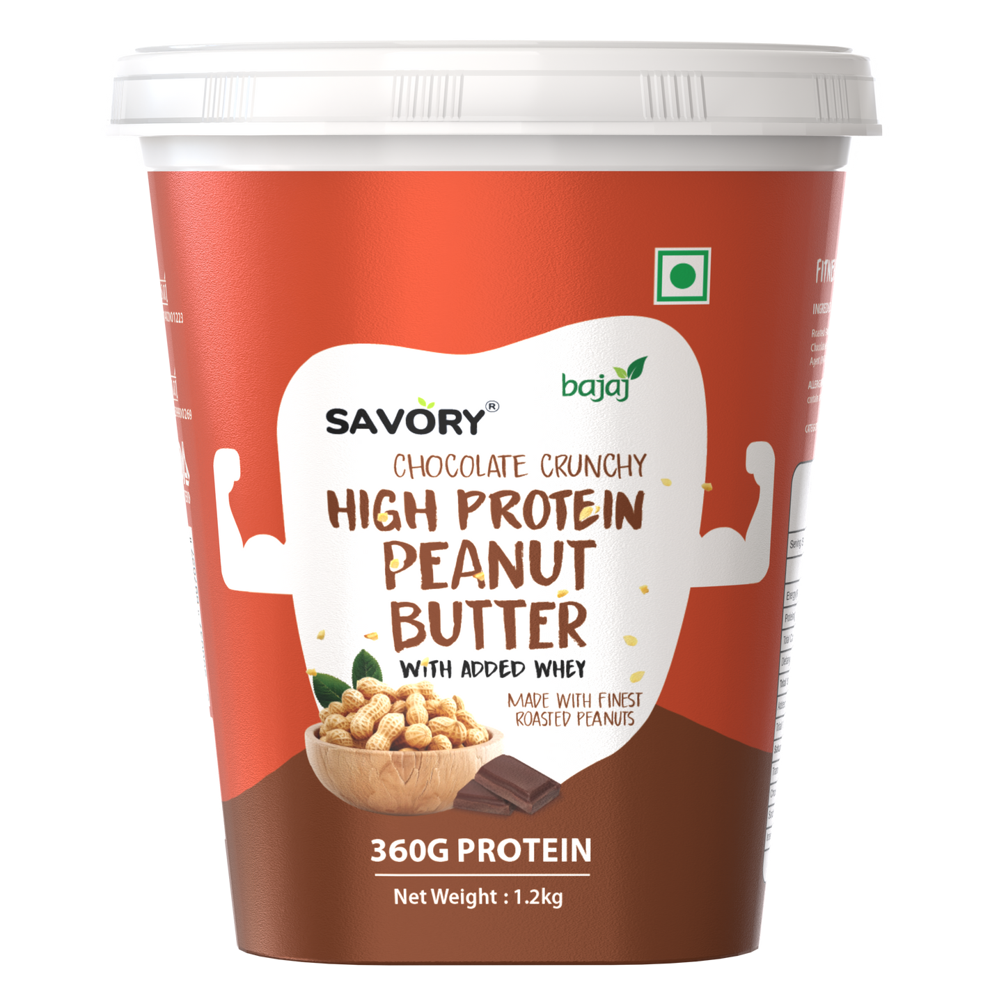 Savory Chocolate Crunchy High Protein Peanut Butter (1.2kg)