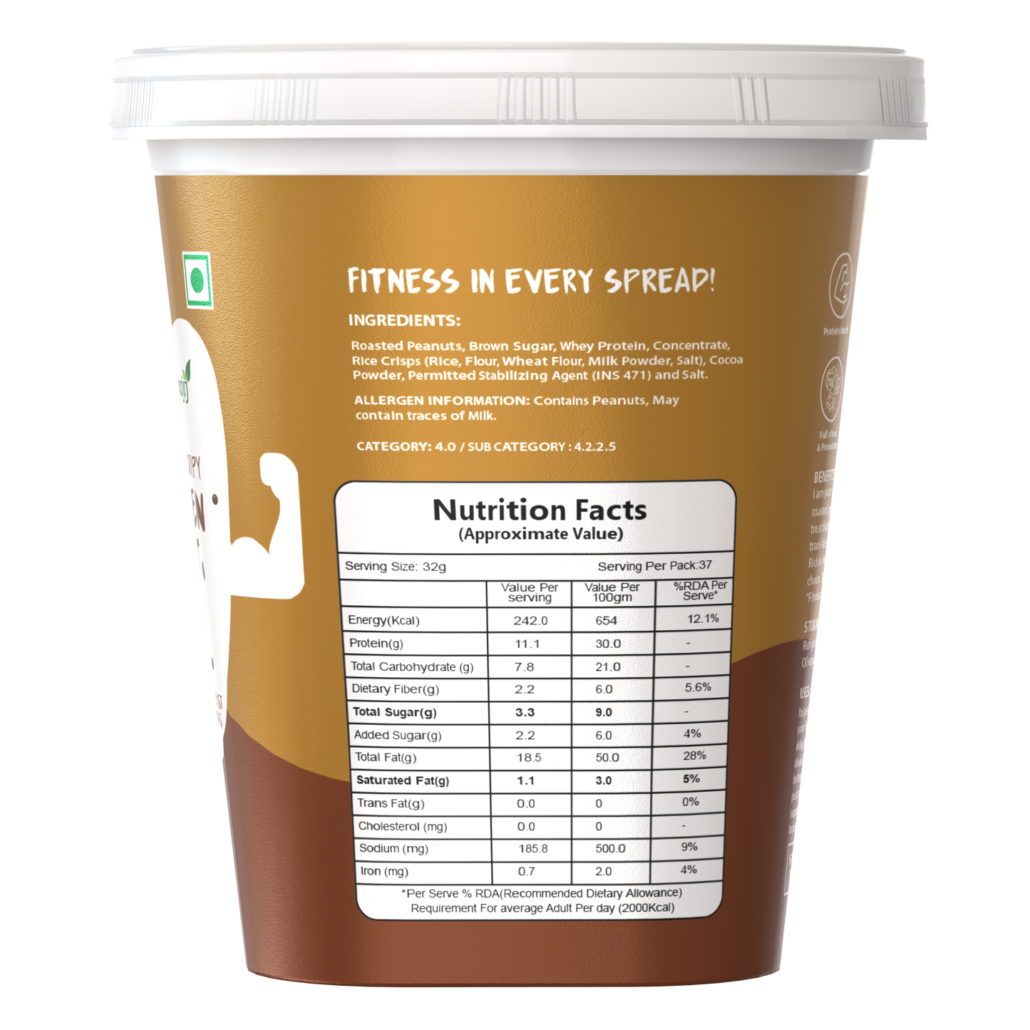 Savory Chocolate Crispy High Protein Peanut Butter (1.2kg)