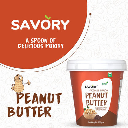 Savory Chocolate Crunchy Peanut Butter - 200g | Wholesale Carton Pack