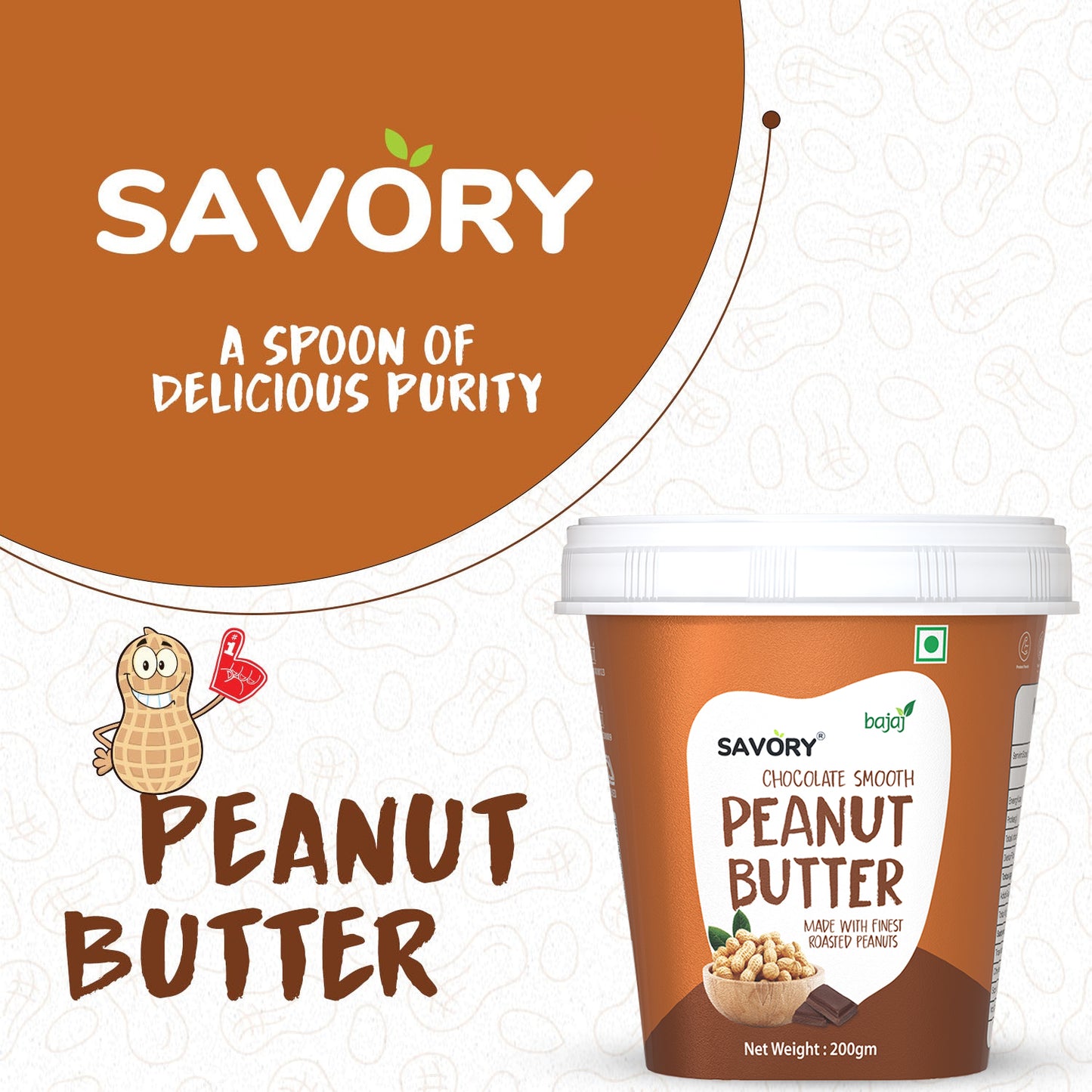 savory chocolate smooth penaut butter - 200g | wholesale carton pack