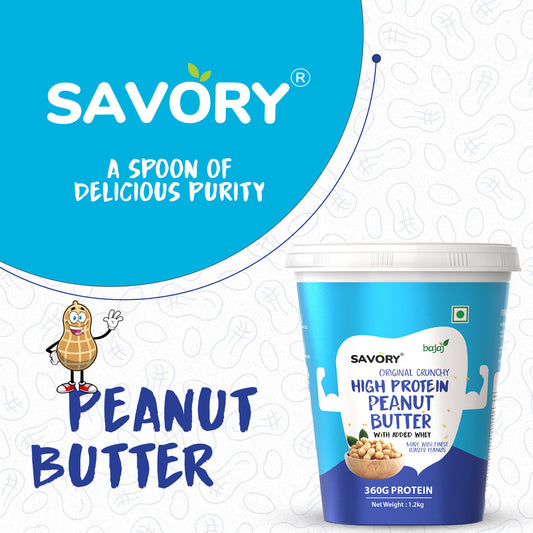 Savory Original Crunchy High Protein Peanut Butter (1.2kg)