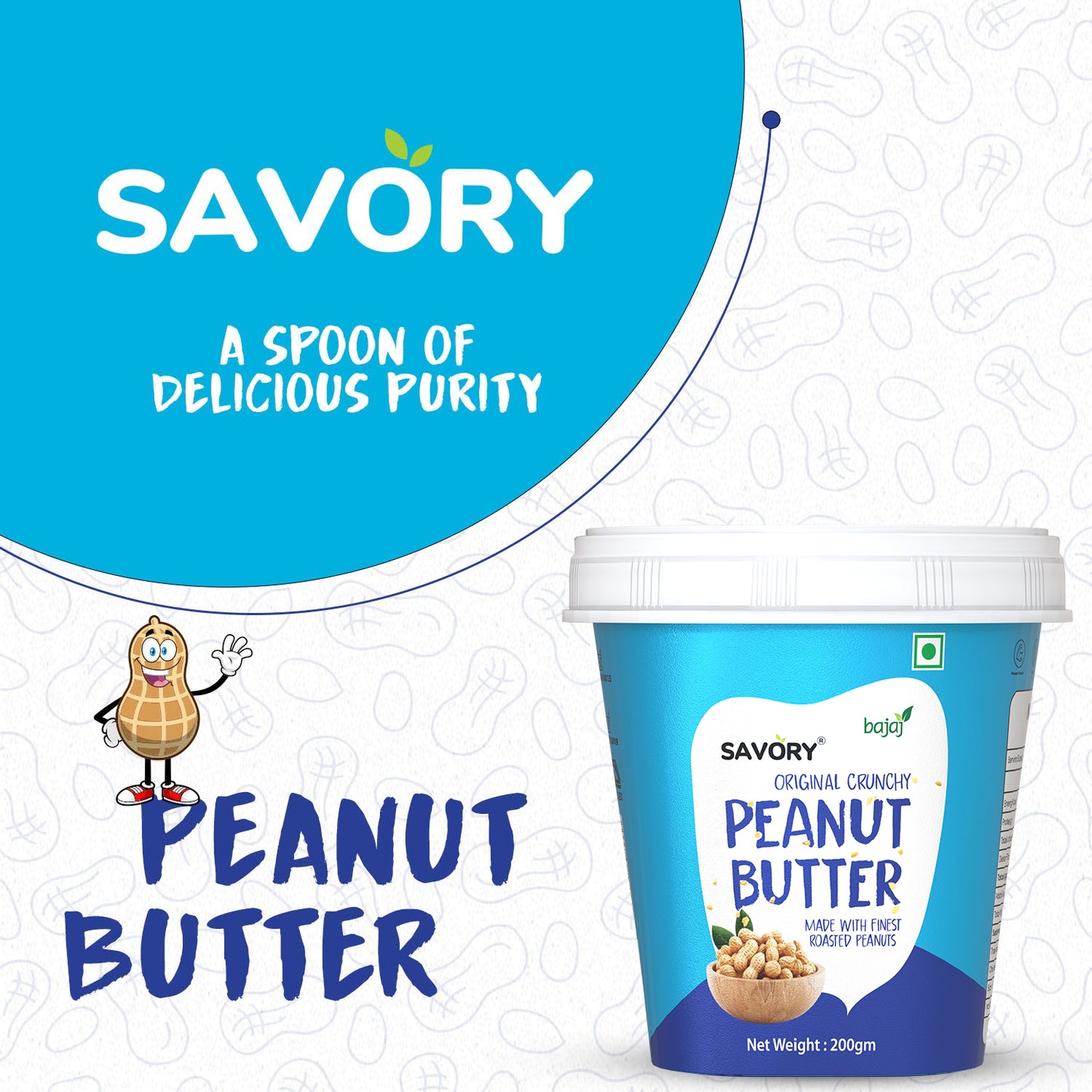 savory original crunchy peanut butter - 200g | wholesale carton pack