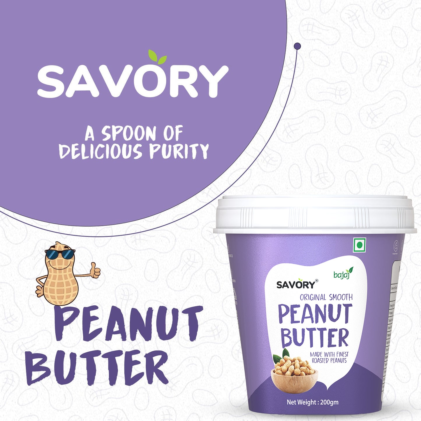 savory original smooth peanut butter - 200g | wholesale carton pack