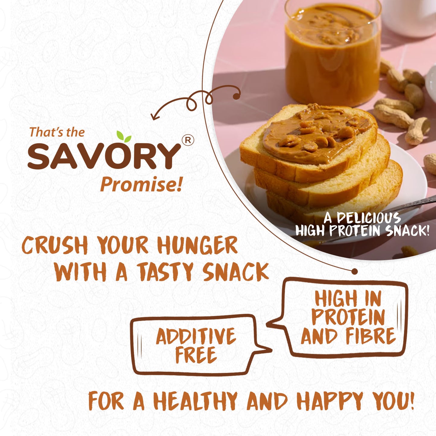Savory Chocolate Smooth High Protein Peanut Butter (500g)