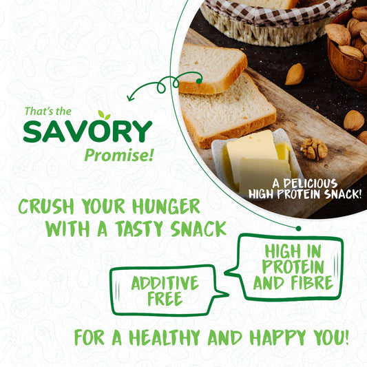 Savory Natural Smooth High Protein Peanut Butter - 500g | Wholesale Carton Pack