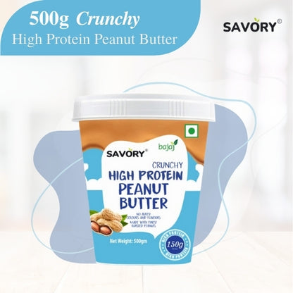 Savory Combo of Chocolate Crunchy + Crunchy High Protein Peanut Butter (500g x 2)