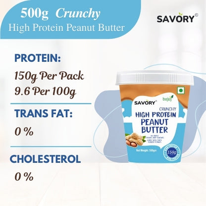 Savory Combo of Chocolate Crunchy + Crunchy High Protein Peanut Butter (500g x 2)