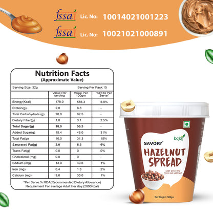 Savory Chocolate Hazelnut Spread (500g)