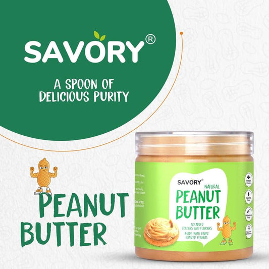 Savory Natural Unsweetened Peanut Butter (400g)