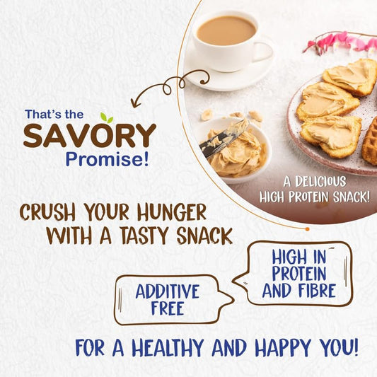 Savory Crunchy Peanut Butter (400g) | Made with Finest Roasted Peanut | Ready to Eat