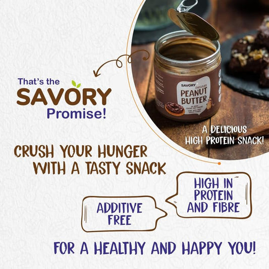 Savory Chocolate Peanut Butter (400g) |  Made with Finest Roasted Peanut