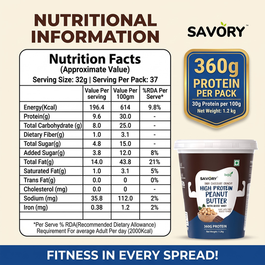 Savory Dark Chocolate Crunchy Peanut Butter (1.2kg)