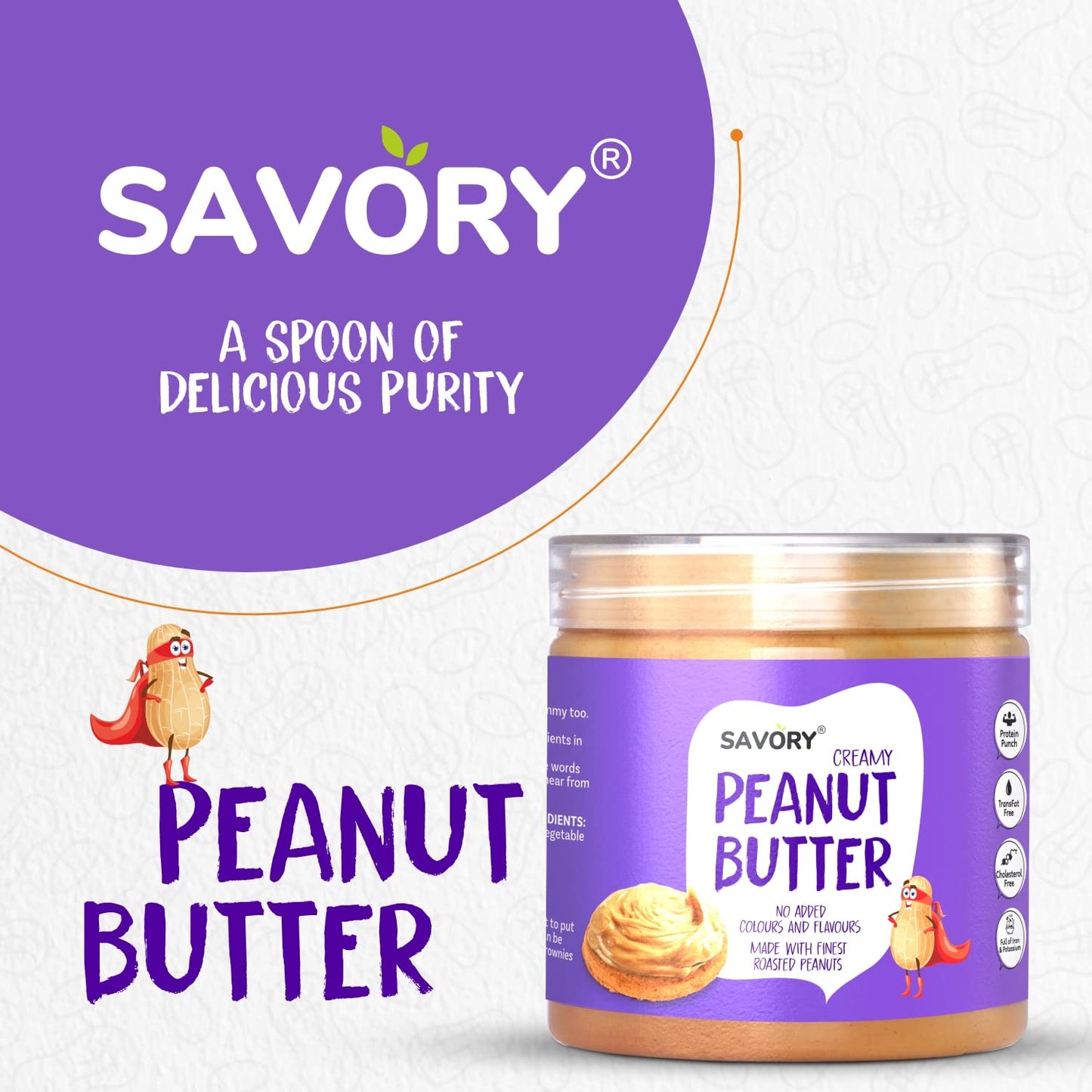 Savory Creamy Peanut Butter (400g) | Made with Finest Roasted Peanut | Ready to Eat