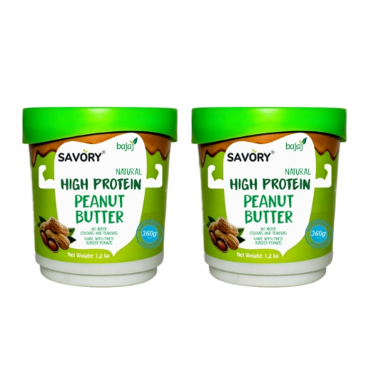 Savory Combo of All Natural Peanut Butter (1.2kg x 2) | Pack of 2