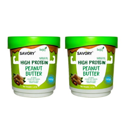 Savory Combo of All Natural Peanut Butter (1.2kg x 2) | Pack of 2
