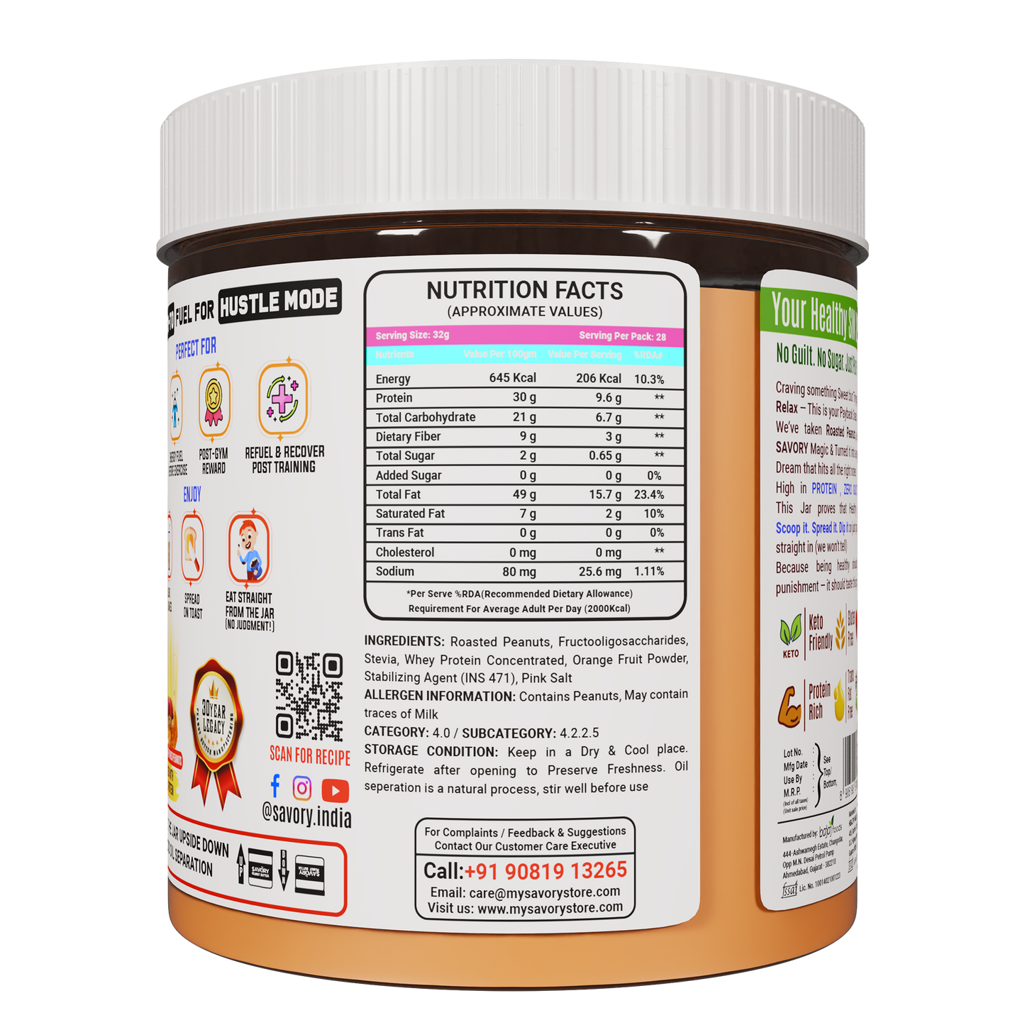 orange creamy peanut butter (900g)