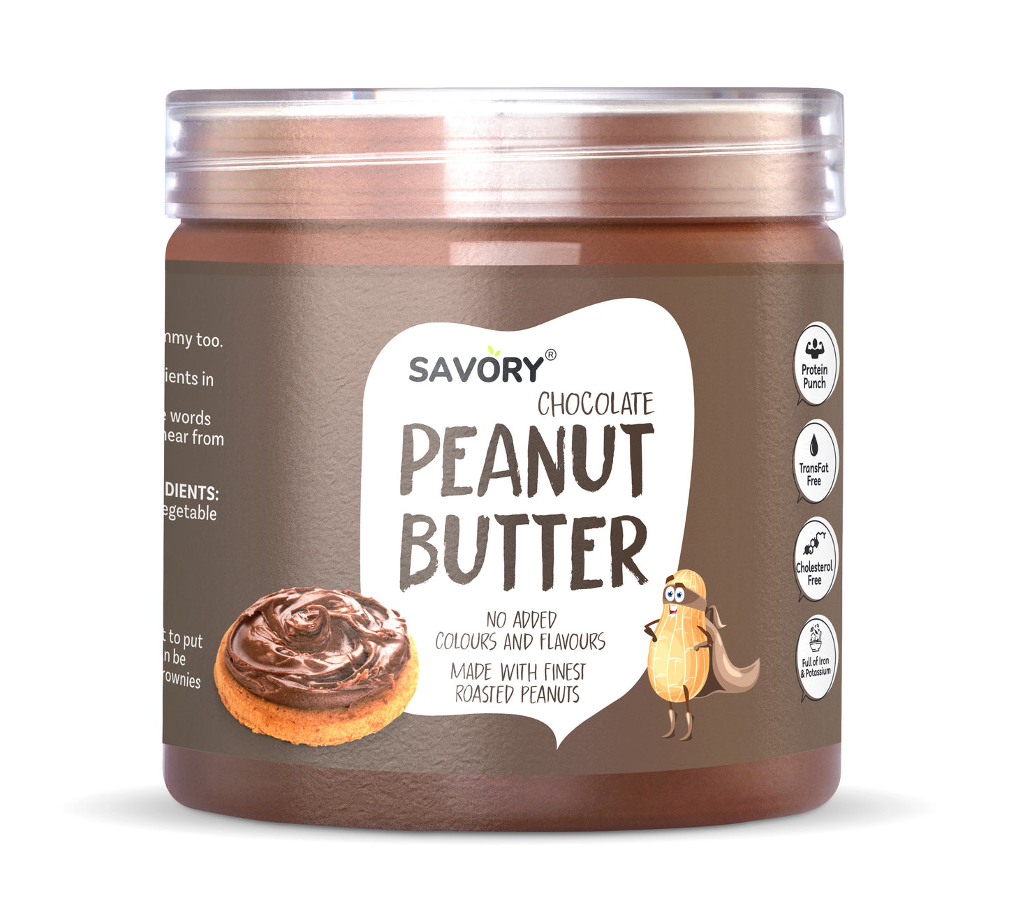 Savory Chocolate Peanut Butter (400g) |  Made with Finest Roasted Peanut