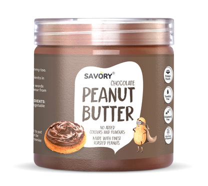 Savory Chocolate Peanut Butter (400g) |  Made with Finest Roasted Peanut