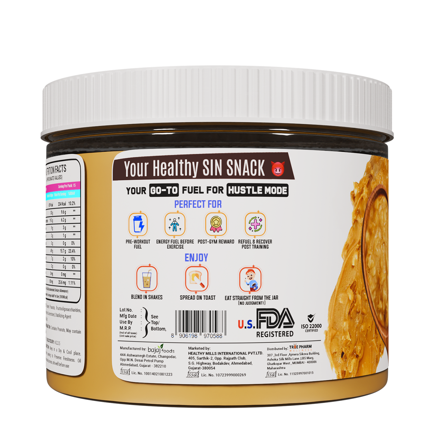 super crunchy peanut butter