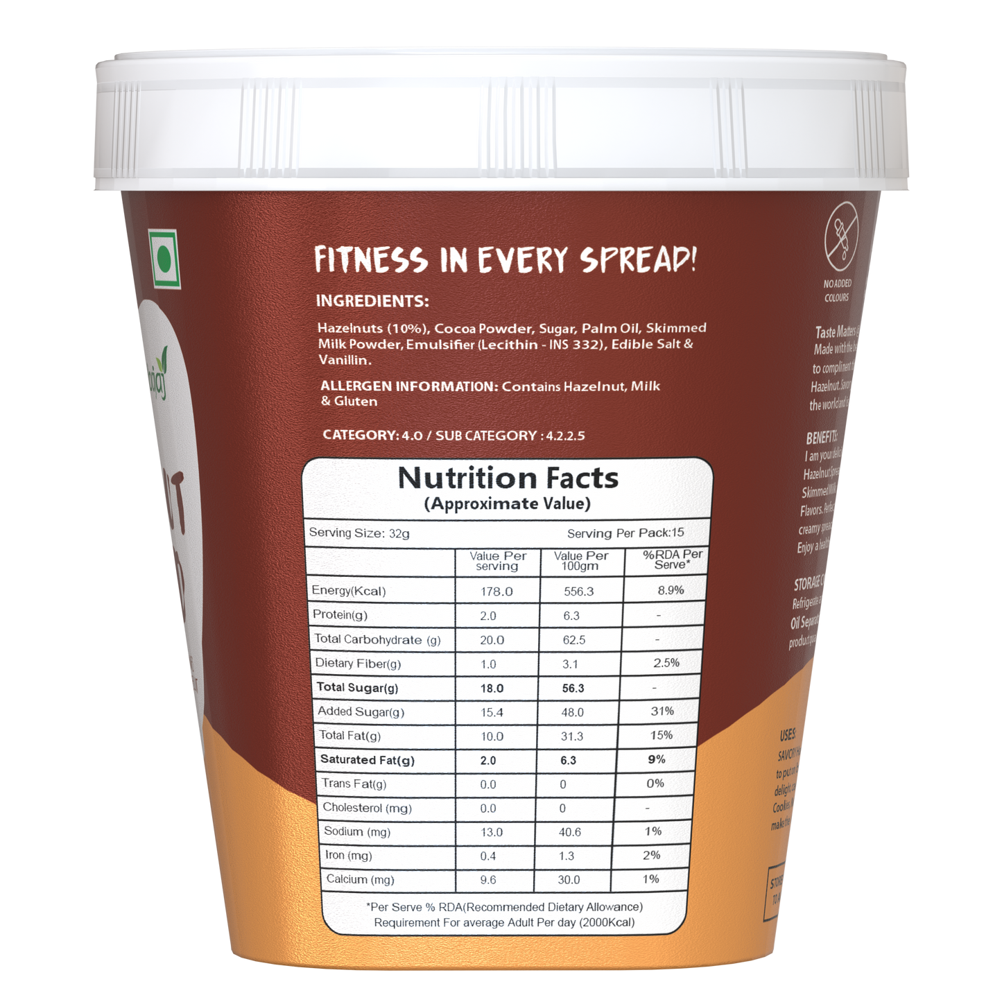 Savory Chocolate Hazelnut Spread (500g)