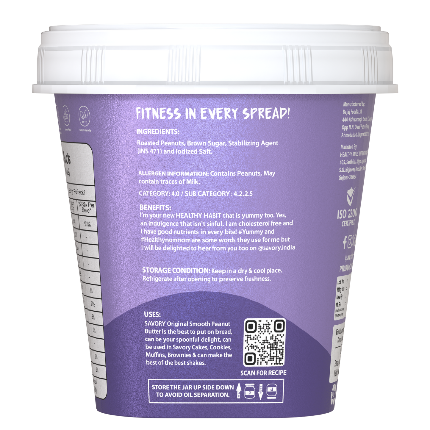 savory original smooth peanut butter - 200g | wholesale carton pack
