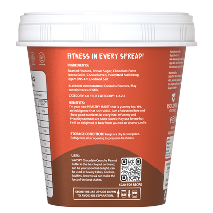 Savory Chocolate Crunchy Peanut Butter - 200g | Wholesale Carton Pack