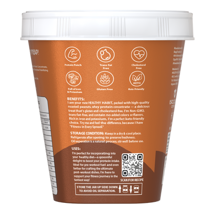 Savory Chocolate Smooth High Protein Peanut Butter (500g)