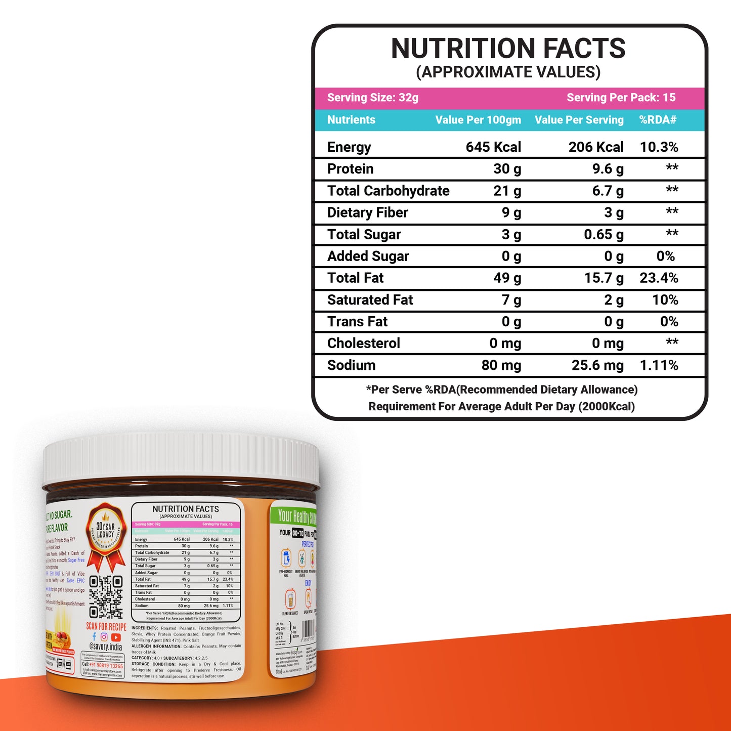 orange creamy peanut butter