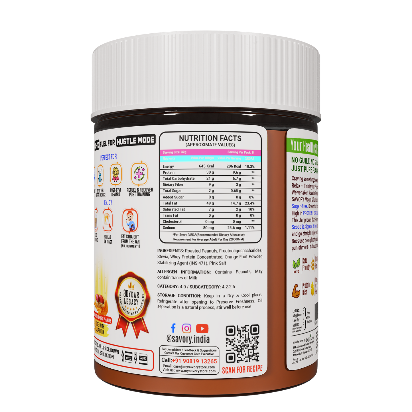 orange creamy peanut butter (200g)