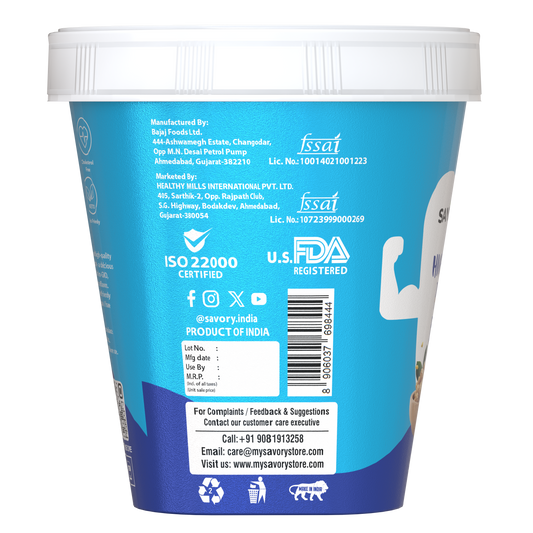 Savory Original Crunchy High Protein Peanut Butter (500g)