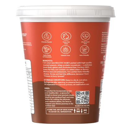 Savory Chocolate Crunchy High Protein Peanut Butter (1.2kg)